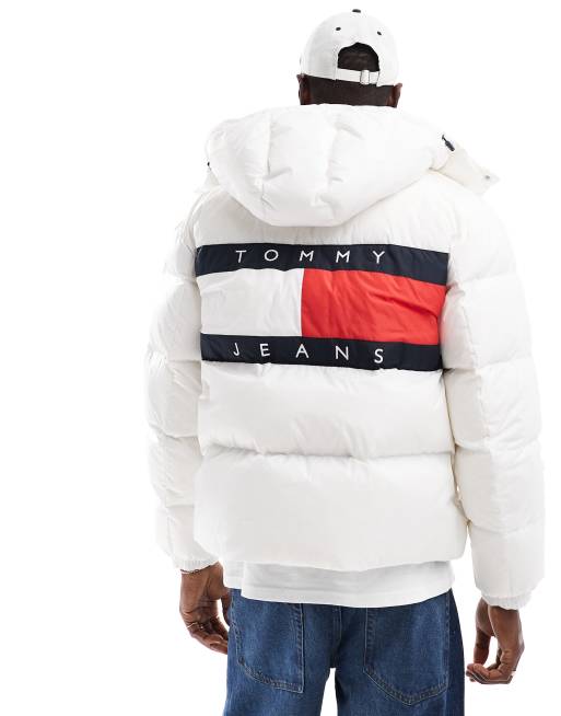 Puffer Jacke Herren Tommy Hilfiger Steppjacke Weiss Tommy Jeans