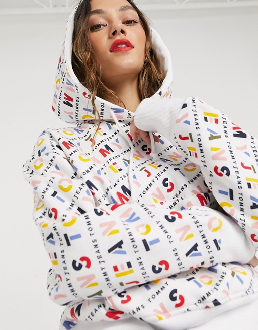 Tommy Jeans all over print hoodie
