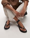 [Tommy Jeans] Tommy Jeans ankle strap sandals in black 39 Black