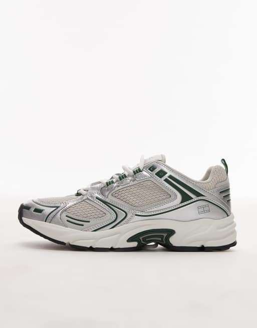 Tommy Jeans Archive 97 metallic sneakers in green | ASOS