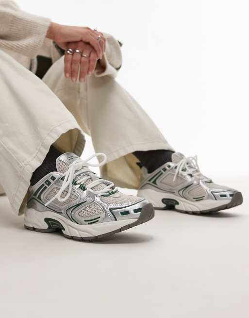 Tommy Jeans Archive 97 retro sneakers in white green and silver ASOS