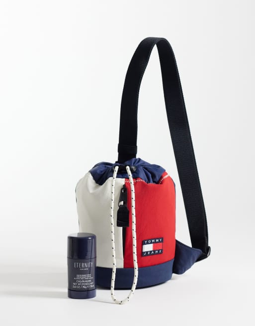 Tommy Jeans - Archive - Borsello blu navy, rosso e bianco, 2 di 4