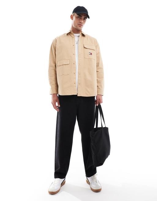 Tommy Jeans - Archive - Camicia multitasche color sabbia
