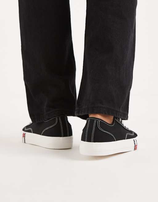 Tommy Jeans – Archive – Canvas-Sneaker in Schwarz im Y2K-Stil, 4 von 5