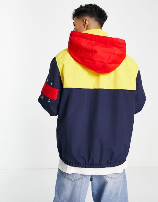 Tommy Jeans – Archive Chicago – Wendbare, locker geschnittene Kapuzenjacke im bunten Blockfarbendesign, 4 von 4