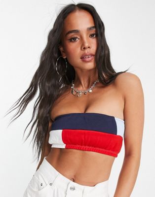 Tommy Jeans archive colour block bandeau in multi - ASOS Price Checker
