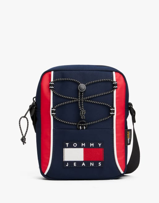 Tommy Jeans Archive colour-blocked crossbody reporter bag in multi