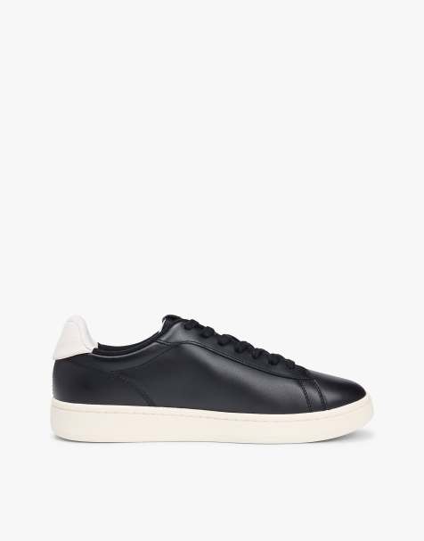 Tommy Jeans Archive court leather embossed trainers in white - view 1