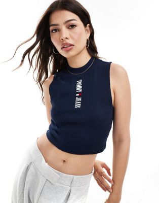 Tommy Jeans archive tank top in navy - ASOS Price Checker