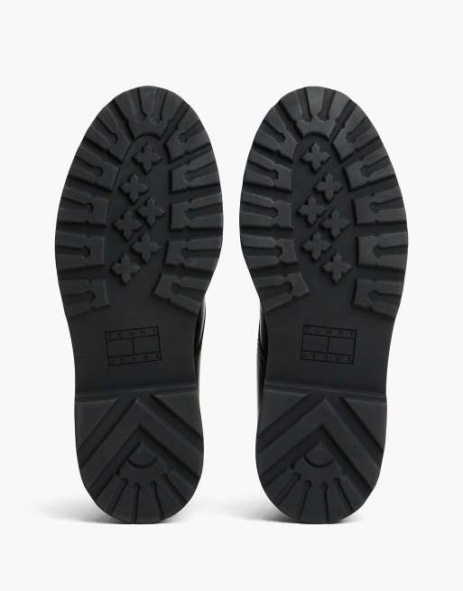 Tommy Jeans Archive Leder-Schnür-Mid-Boots in Schwarz, 5 von 7
