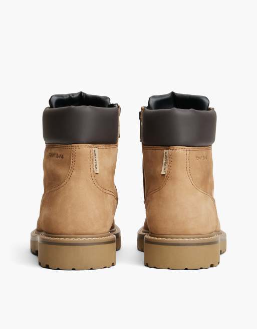 Tommy Jeans Archive Lederstiefel mit warmer Fütterung in Hellbraun, 4 von 7