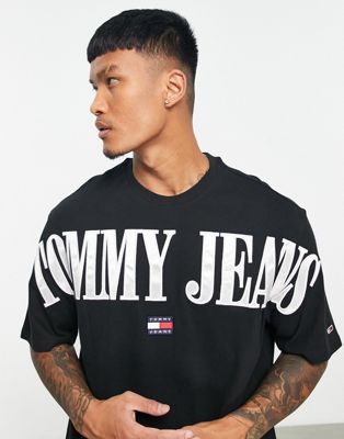 Tommy | logo black skater fit T-shirt Jeans archive in ASOS