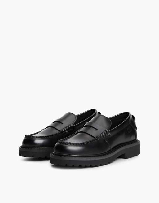Tommy Jeans Archive mocassins penny en cuir contrastés noirs, 2 de 7
