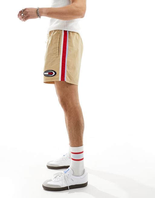 Tommy Jeans - Archive - Pantaloncini stile runner color sabbia