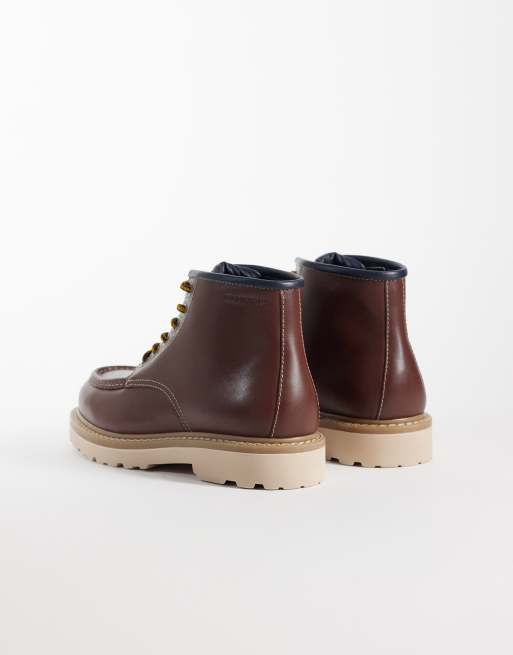 Tommy Jeans Archive Premium-Leder-Schnürstiefel in Braun, 4 von 4
