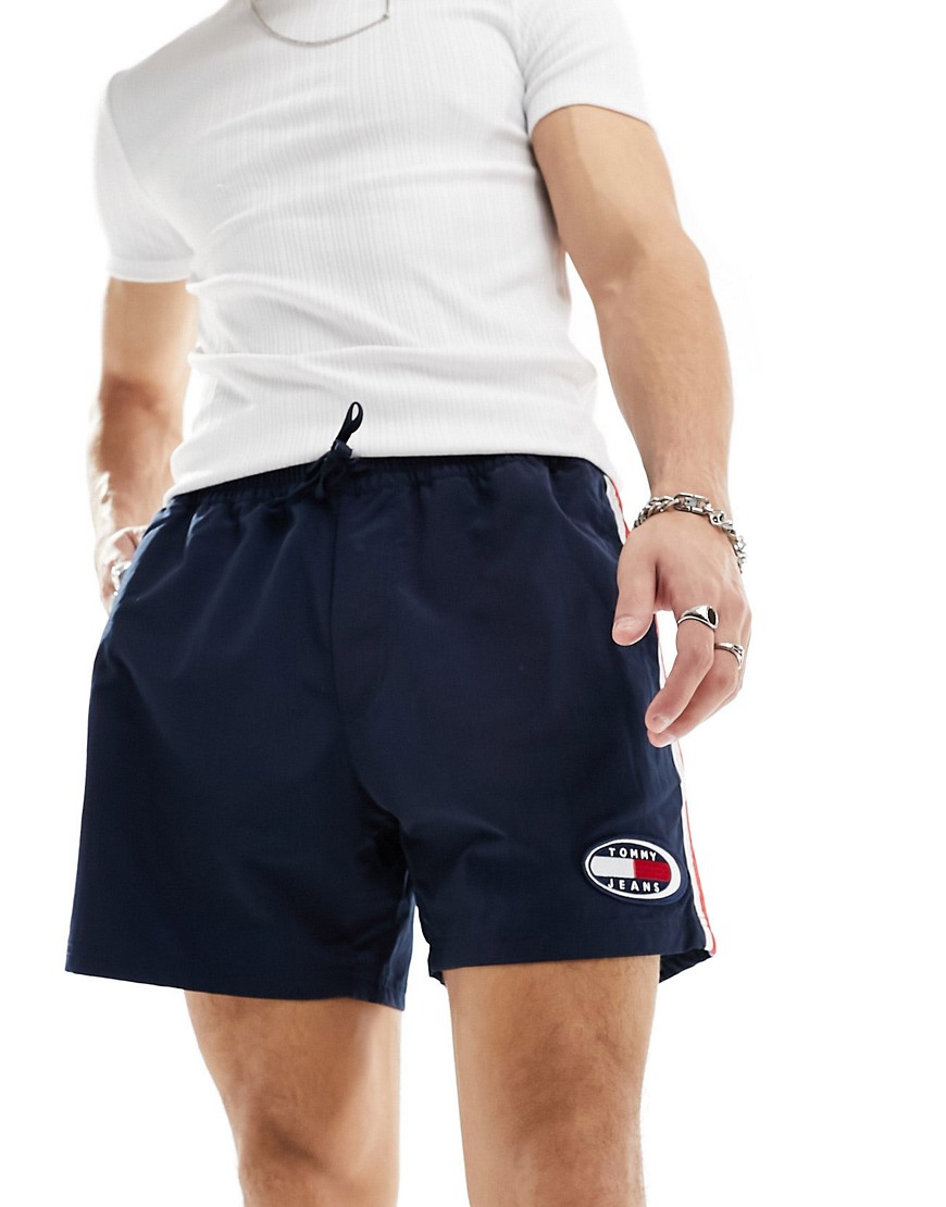Tommy Jeans archive runner shorts in navy