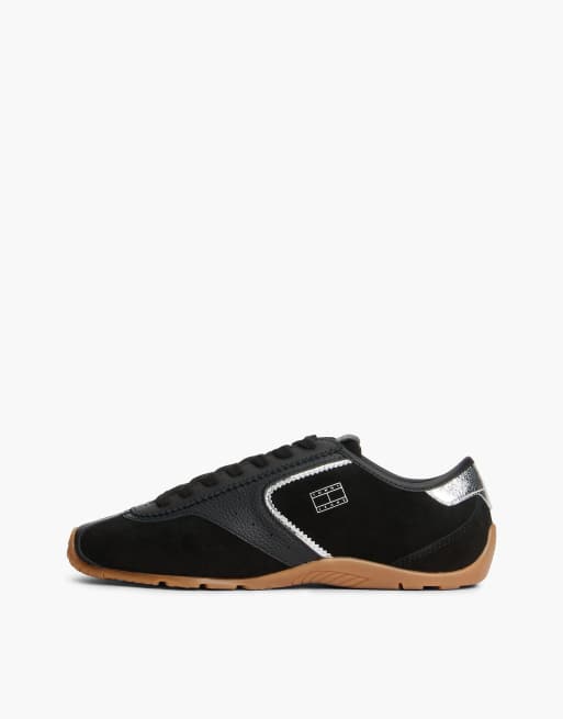 Tommy Jeans Archive Runner-Sneaker aus Wildleder mit gemischter Textur in Schwarz, 7 von 7