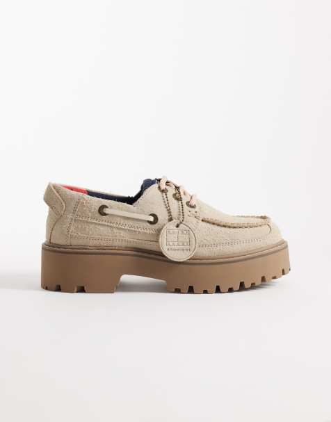 Tommy Jeans - Archive - Scarpe da barca in vero camoscio color argilla - view 1
