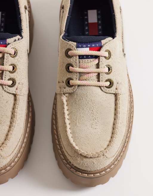 Tommy Jeans - Archive - Scarpe da barca in vero camoscio color argilla, 2 di 4