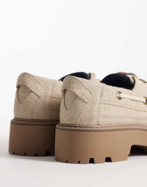 Tommy Jeans - Archive - Scarpe da barca in vero camoscio color argilla, 3 di 4