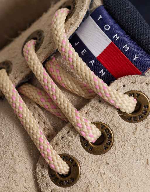 Tommy Jeans - Archive - Scarpe da barca in vero camoscio color argilla, 4 di 4