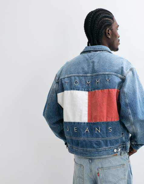Tommy Jeans archive trucker denim jacket in mid wash - view 1