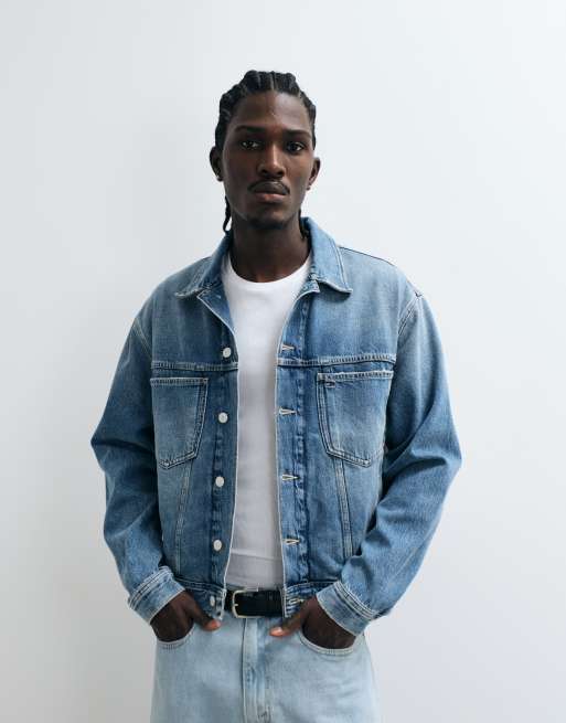 Tommy Jeans archive trucker denim jacket in mid wash, 6 of 6
