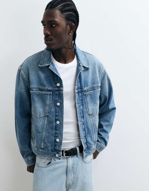 Tommy Jeans Archive Trucker-Jeansjacke in mittlerer Waschung, 3 von 6