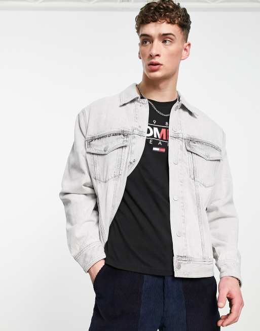 Tommy Jeans Archive Veste en jean oversize avec drapeau dans