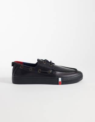 Tommy Jeans Archive Vulc Y2k Boat Shoes In Black