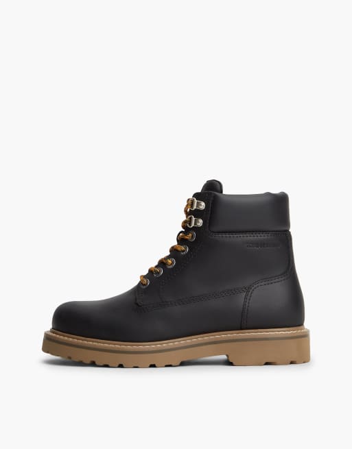 Tommy Jeans Archive waterproof leather cleat boots in black, 7 of 7