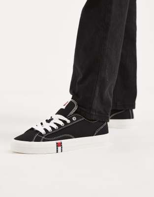 Tommy Jeans Archive Y2k Canvas Sneakers In Black