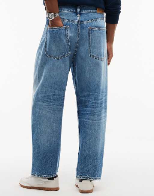 Tommy Jeans Ashton Barrel-Jeans mit gedrehter Naht in Blau, 6 von 7