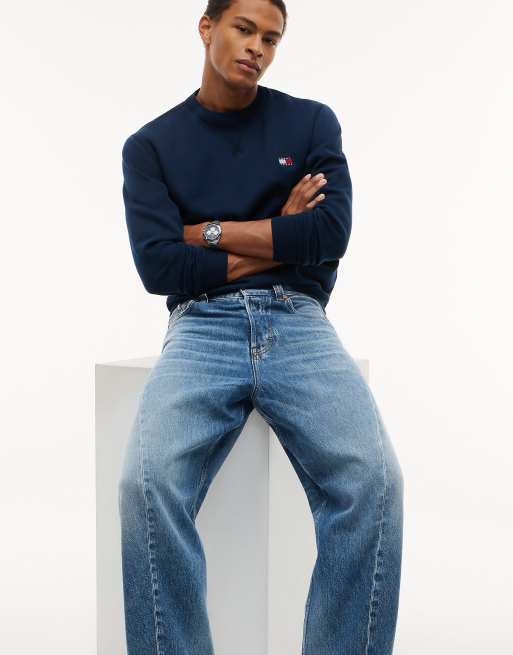 Tommy Jeans Ashton barrel twisted seam jeans in blue, 4 of 7