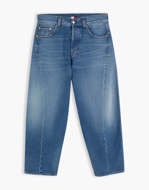 Tommy Jeans Ashton barrel twisted seam jeans in blue, 7 of 7