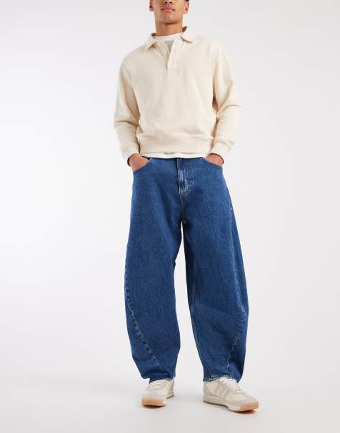 Tommy Jeans - Ashton - Jeans met barrelpijpen in mid-wash blauw - view 1