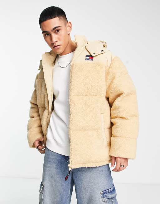 Tommy jeans sherpa puffer jacket best sale