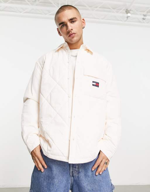 Tommy Jeans Cra-wallonieShops exclusive Hilfiger | Cra-wallonieShops white heritage ботинки на Tommy capsule quilted | замшевые in Коричневые off overshirt шнуровке