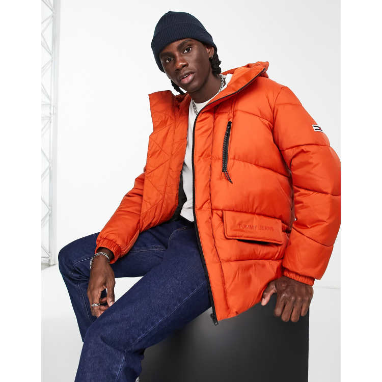 Tommy hilfiger parka clearance orange