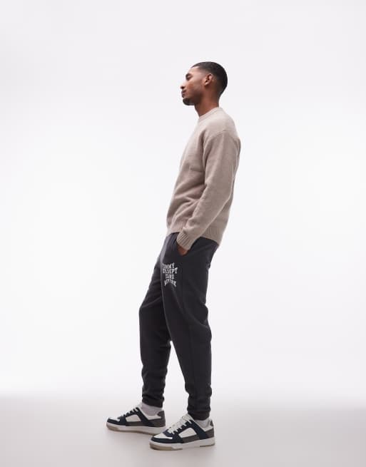 Tommy Jeans athletic dept joggers in washed black, 3 of 5