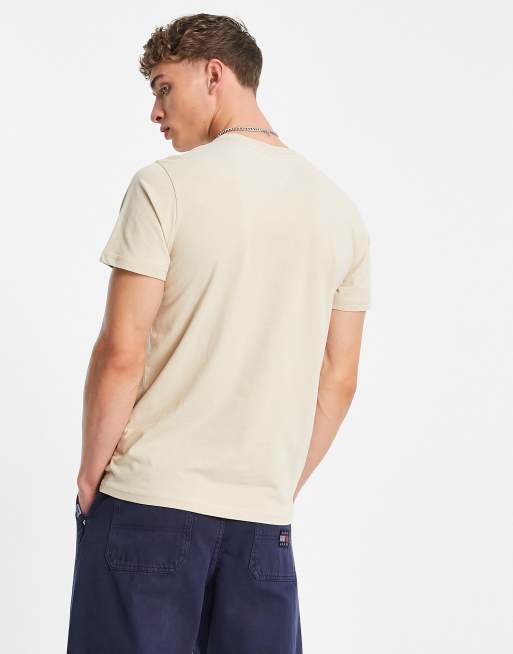 Tommy Jeans – Athletic – Ljusbeige t-shirt med centrerad logga, 4 av 4