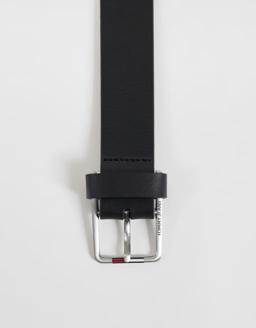 Tommy Jeans Austin ceinture en cuir premium 3,5 cm noire, 3 de 3
