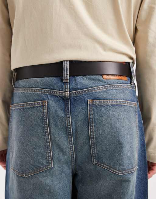 Tommy Jeans - Austin - Leren riem met gesp met logo in donkerbruin, 3 van 3