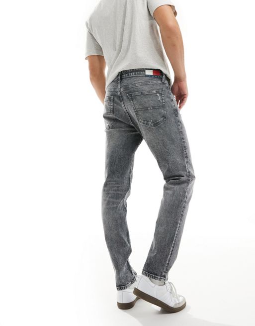 Tommy Jeans – Austin – Schmal geschnittene und schmal zulaufende Jeans in dunkler Waschung