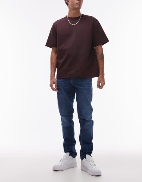 Tommy Jeans – Austin – Schmal geschnittene und schmal zulaufende Jeans in dunkler Waschung - view 1