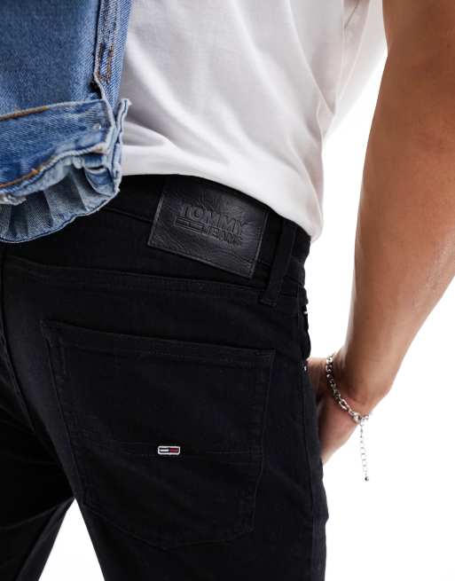 Tommy Jeans - Austin - Tapered, smalle jeans i vasket sort, 3 af 4
