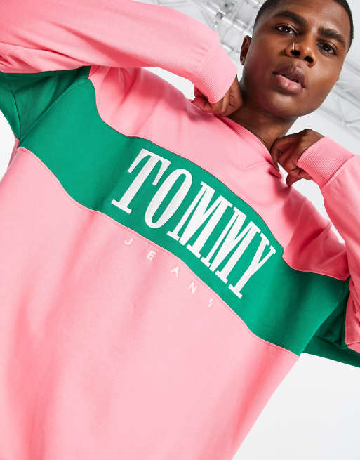 Pink tommy sweatshirt new arrivals