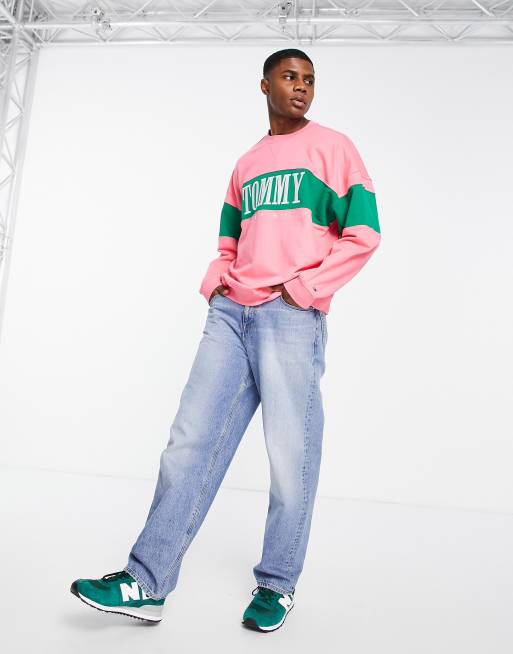 Tommy jeans clearance colour block sweatshirt