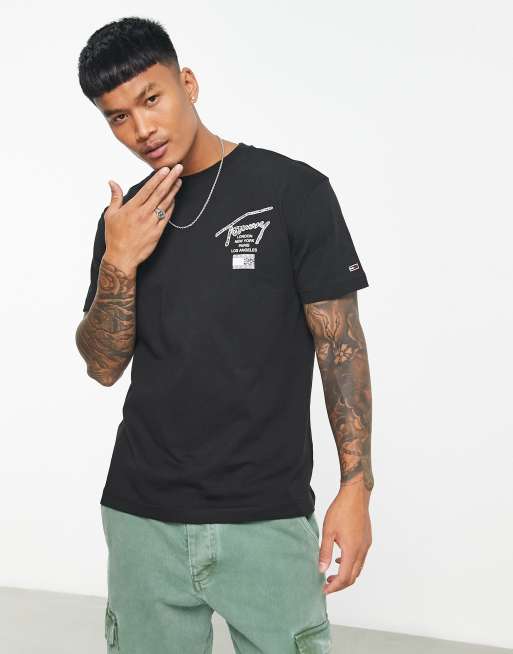 T shirt tommy discount noir