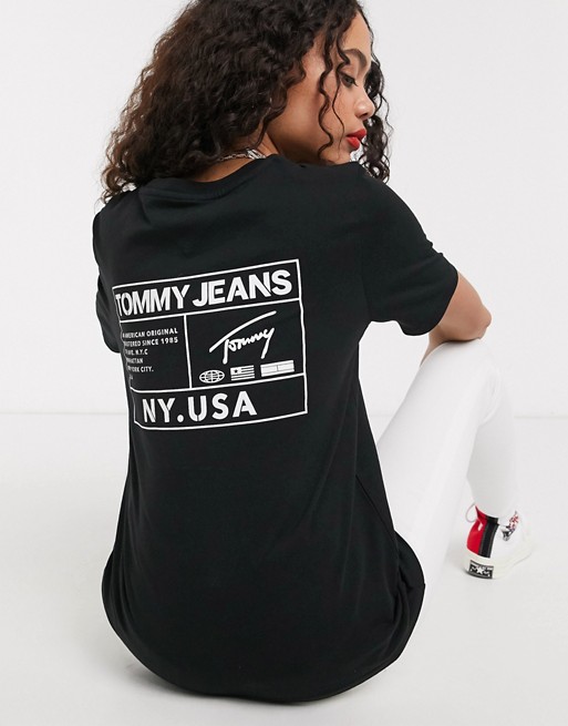 Tommy Jeans back logo t-shirt in black